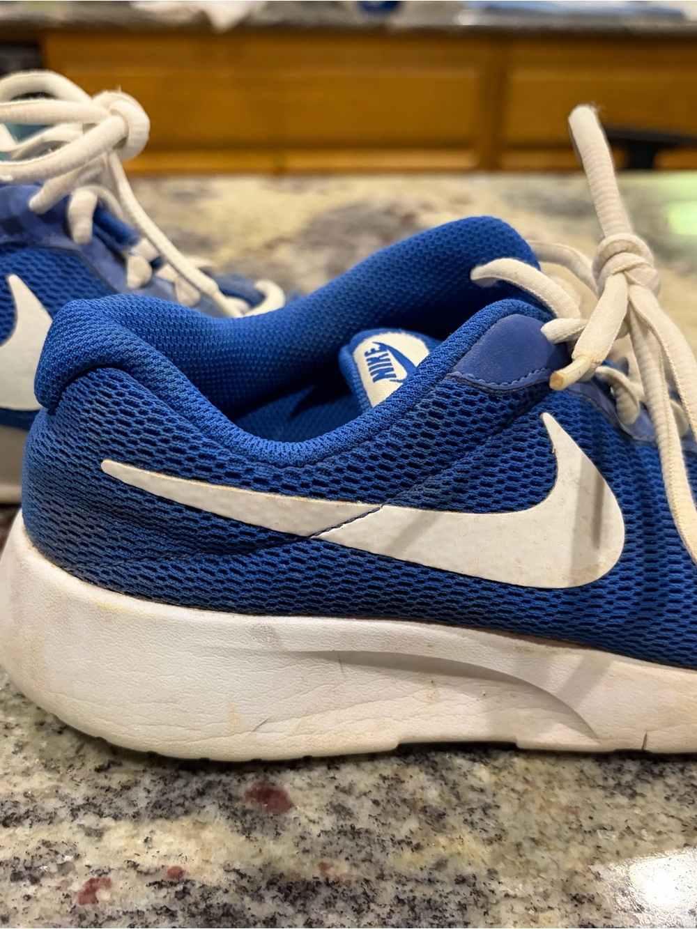 Nike Kids Blue and White Mesh Sneakers